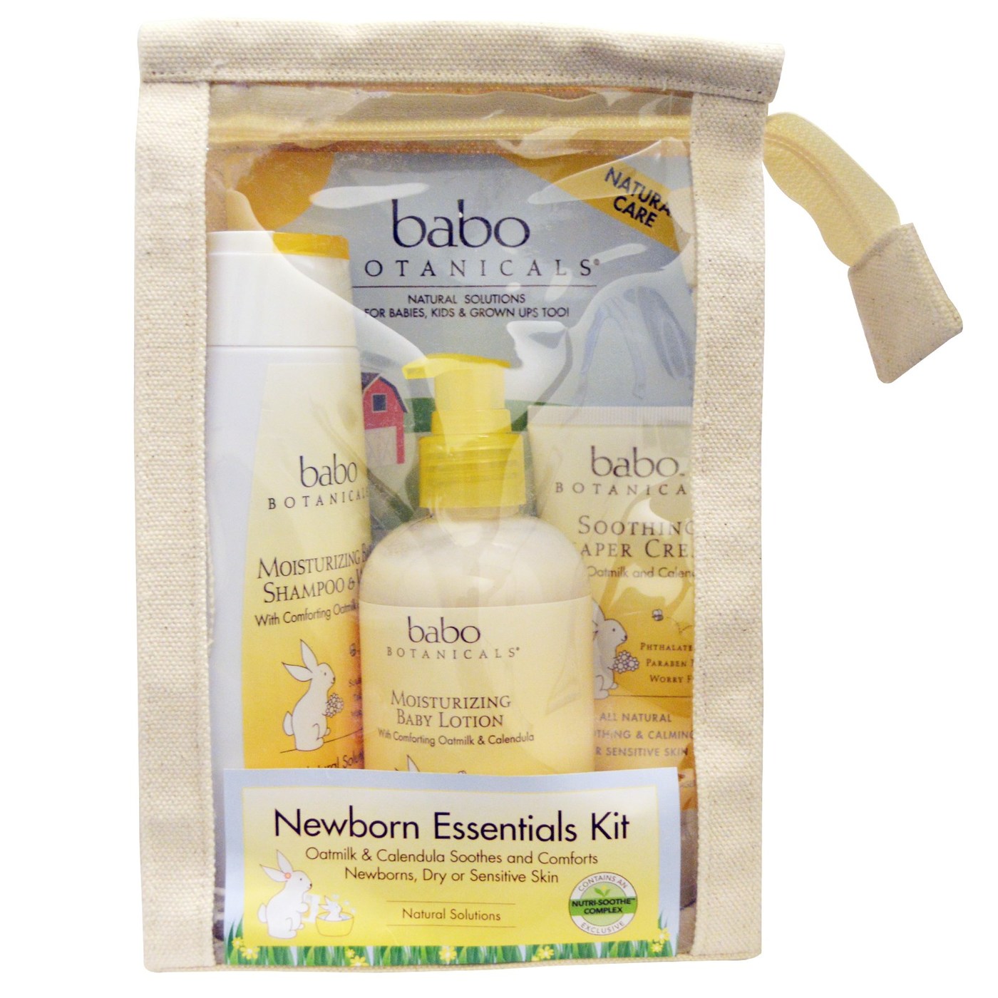 Babo Botanicals Newborn Essentials Set, Calendula De Oatmilk - 3 Piece Kit