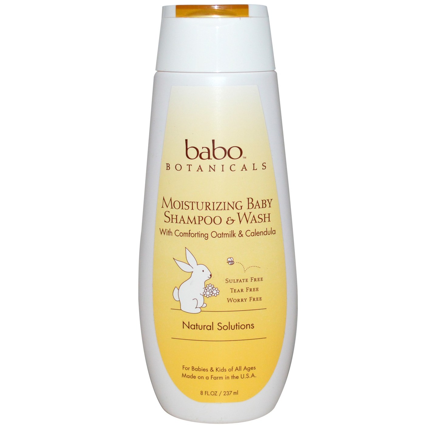 Babo Botanicals Bebê Xampu & Wash, Calêndula - Moisturizing - 8 oz
