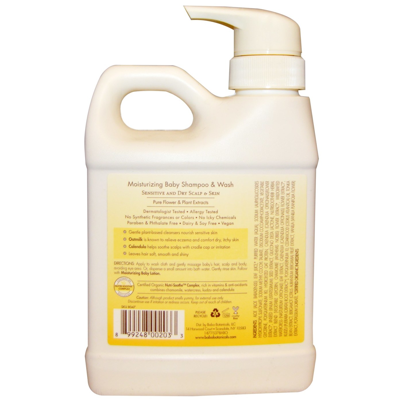 Babo Botanicals Bebê Xampu & Wash, Calêndula - Moisturizing - 16 oz - Imagem 2