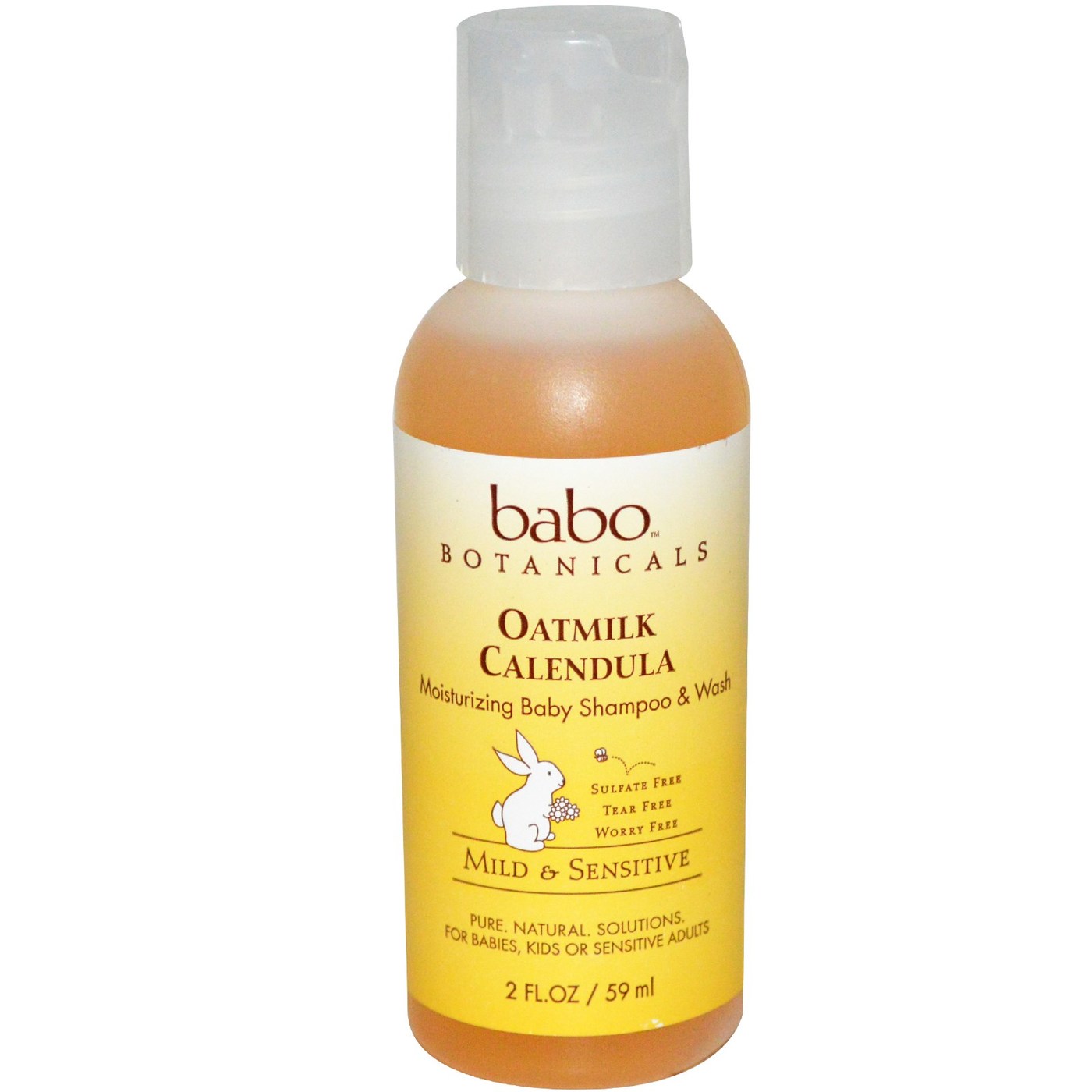 Babo Botanicals Bebê Xampu & Wash , Calêndula - Moisturizing - 2 oz