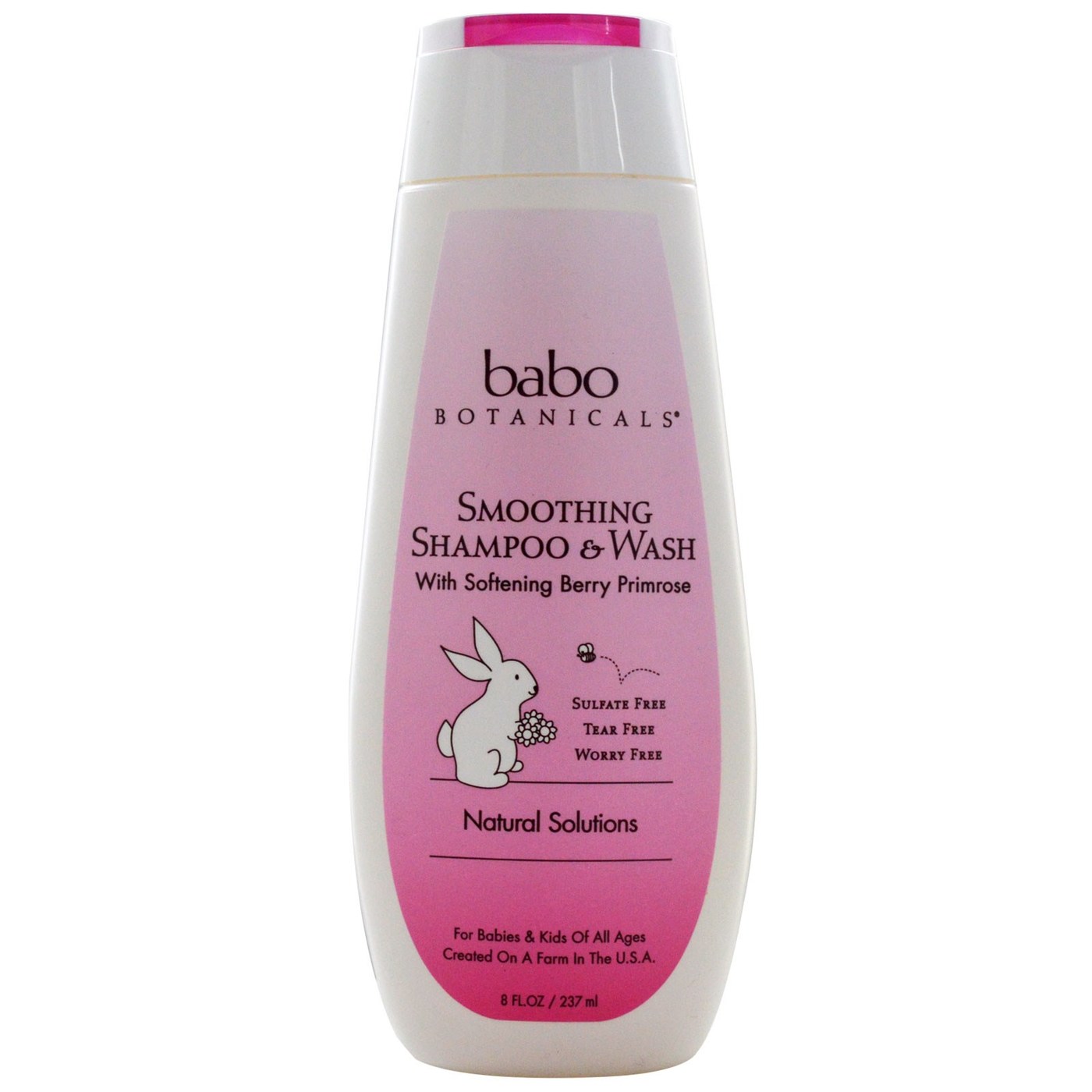 Babo Botanicals Bebê Xampu & Wash, baga - Smoothing - 8 oz