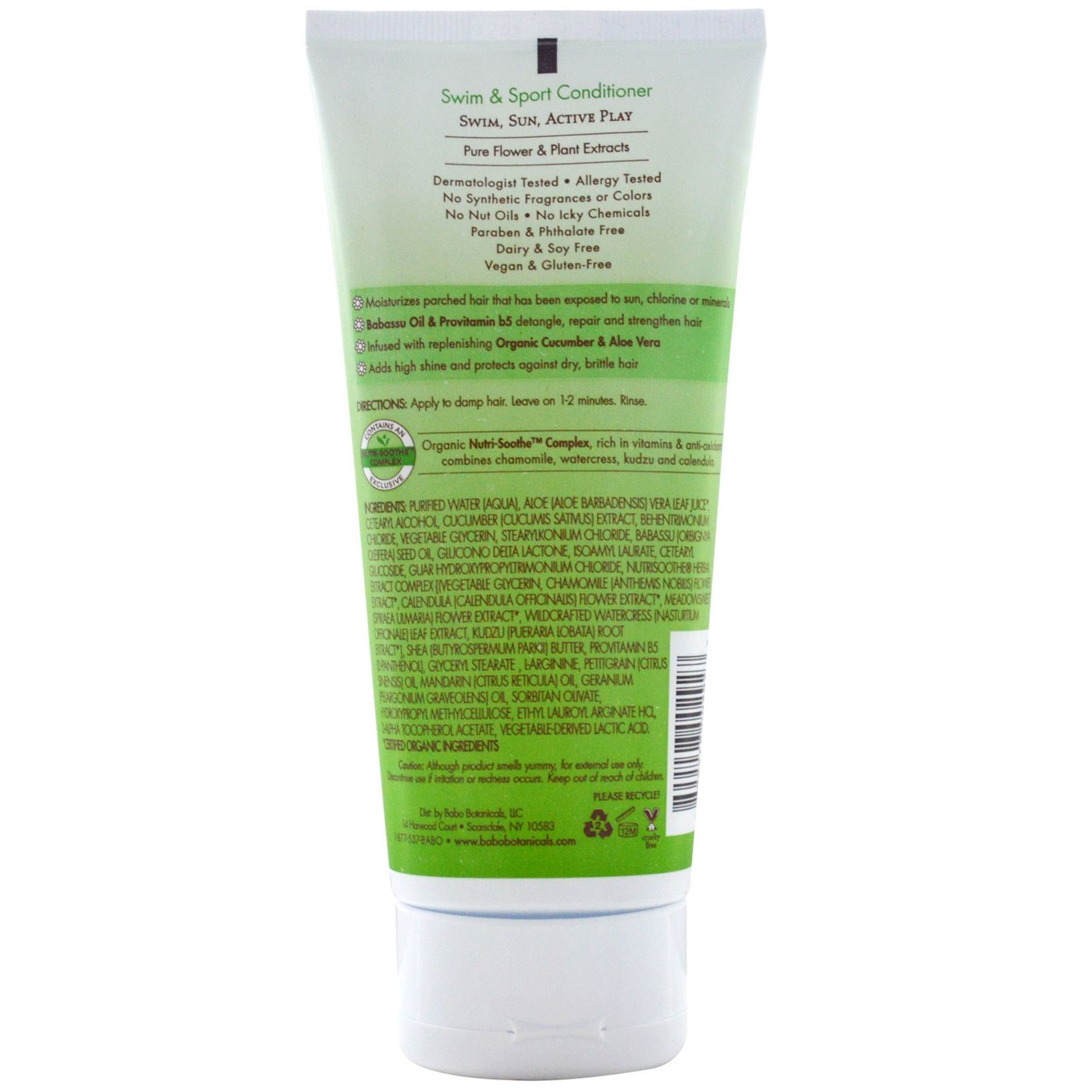 Babo Botanicals Swim and Sport Conditioner Cucumber Aloe - 6 oz - Imagem 2