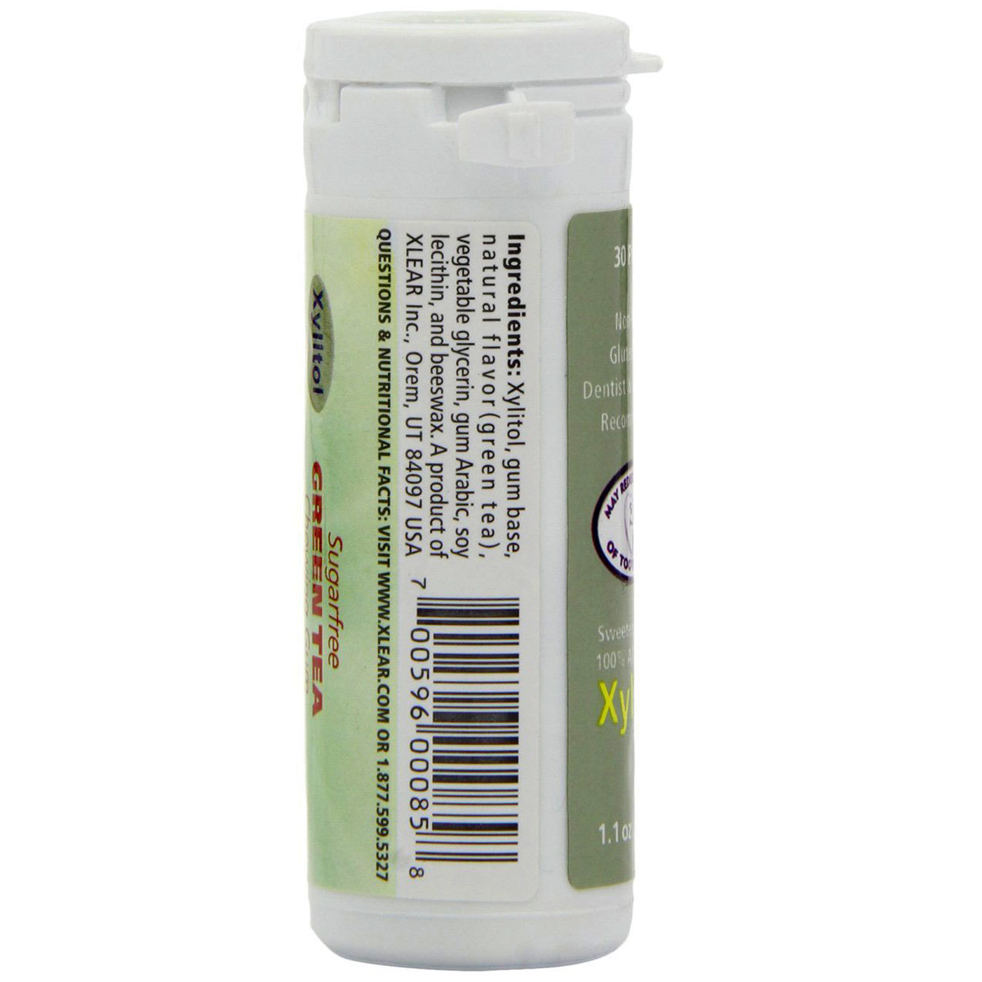 Xlear Spry Chewing Gum, Chá verde - 6 Pack, 30 Count - Imagem 2