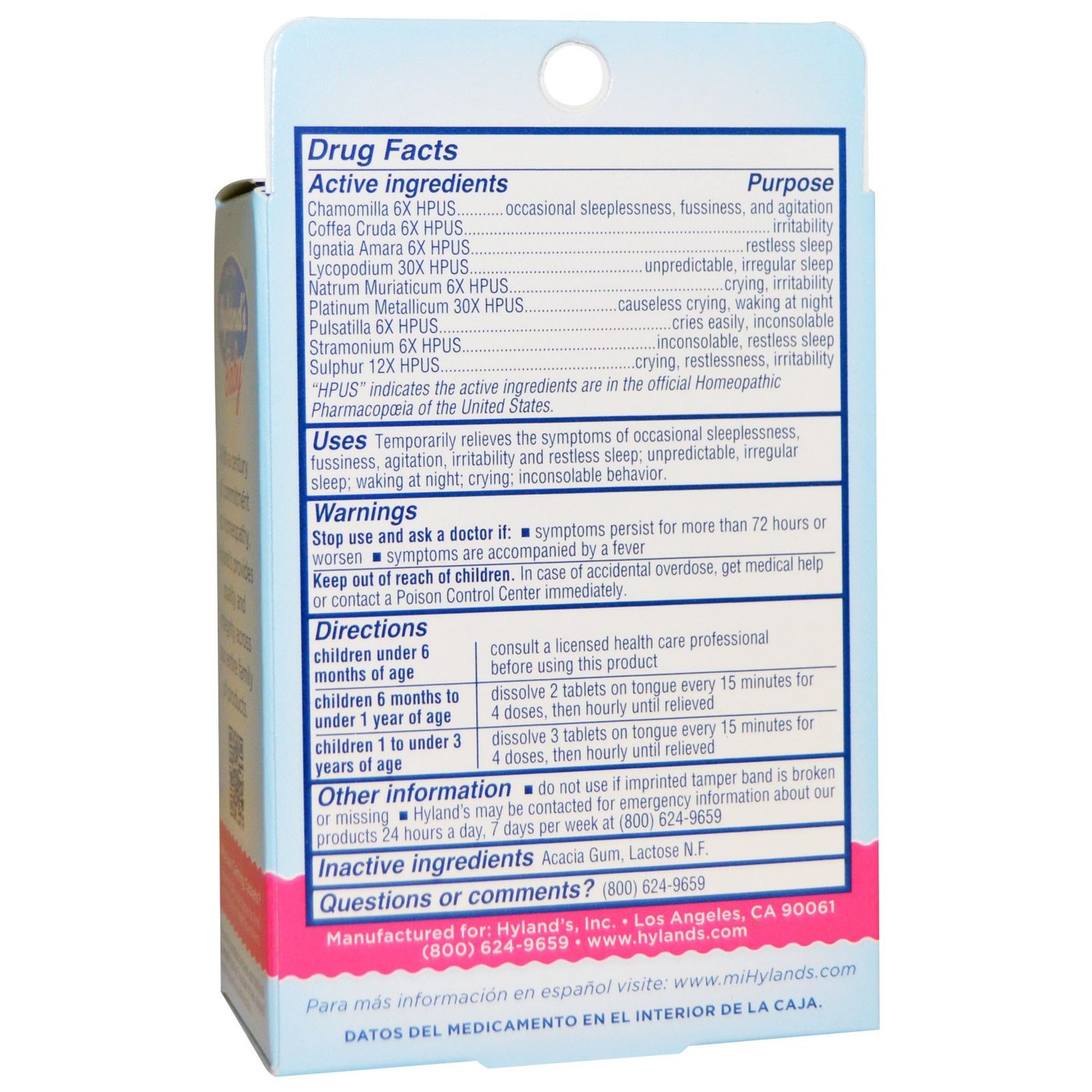 Hyland's, Acalmar o bebê Tabletes - 125 Tabletes - Imagem 2