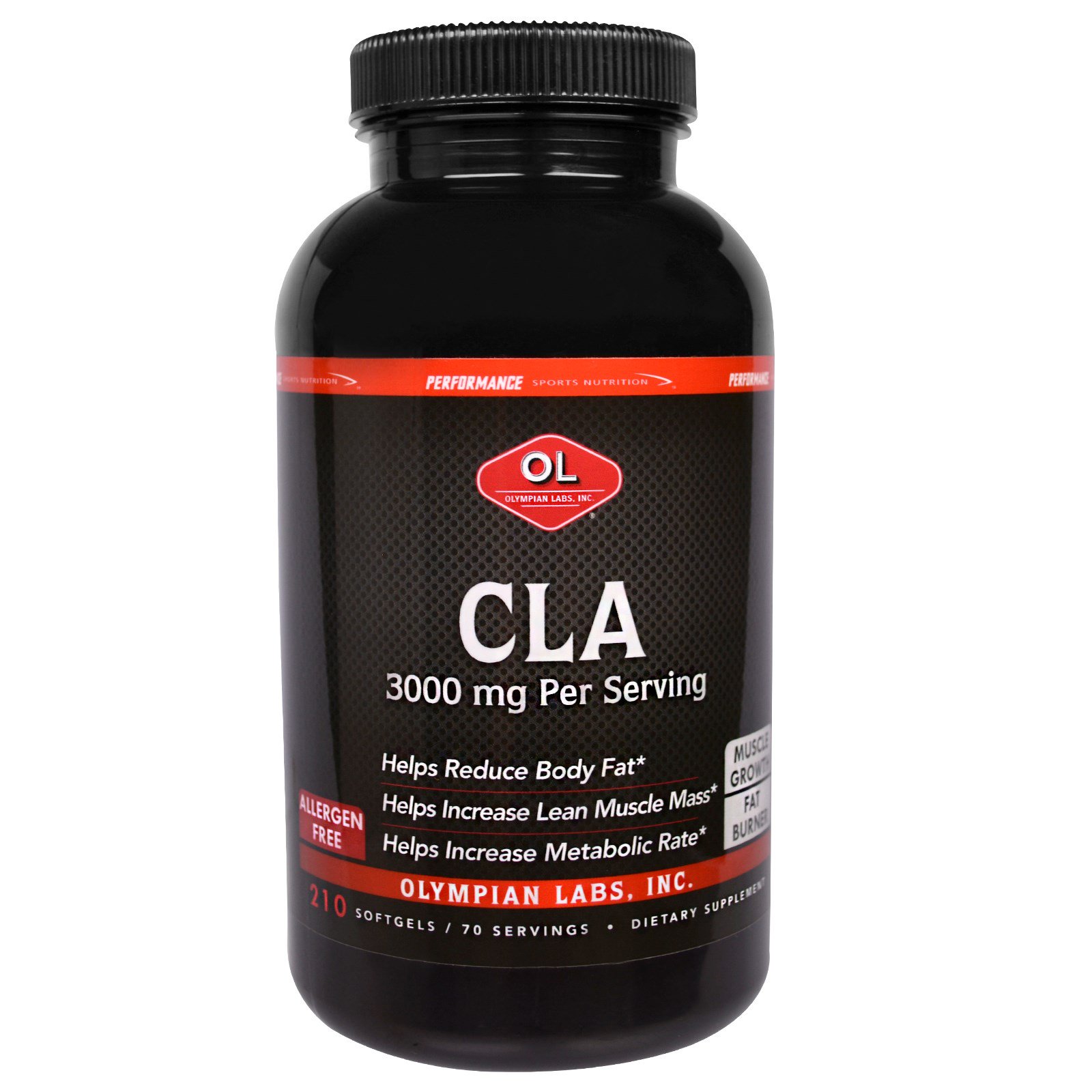 Olympian Labs Inc., CLA, 3000 mg, 210 Cápsulas Gelatinosas