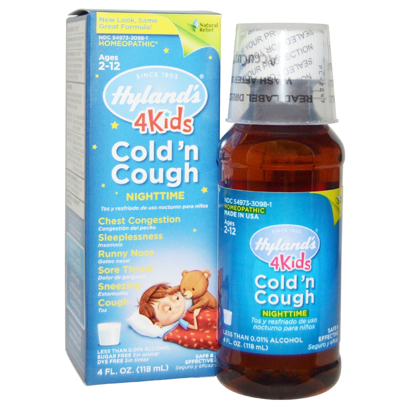 Hyland's A noite fria N'Cough 4 Kids 4 OZ