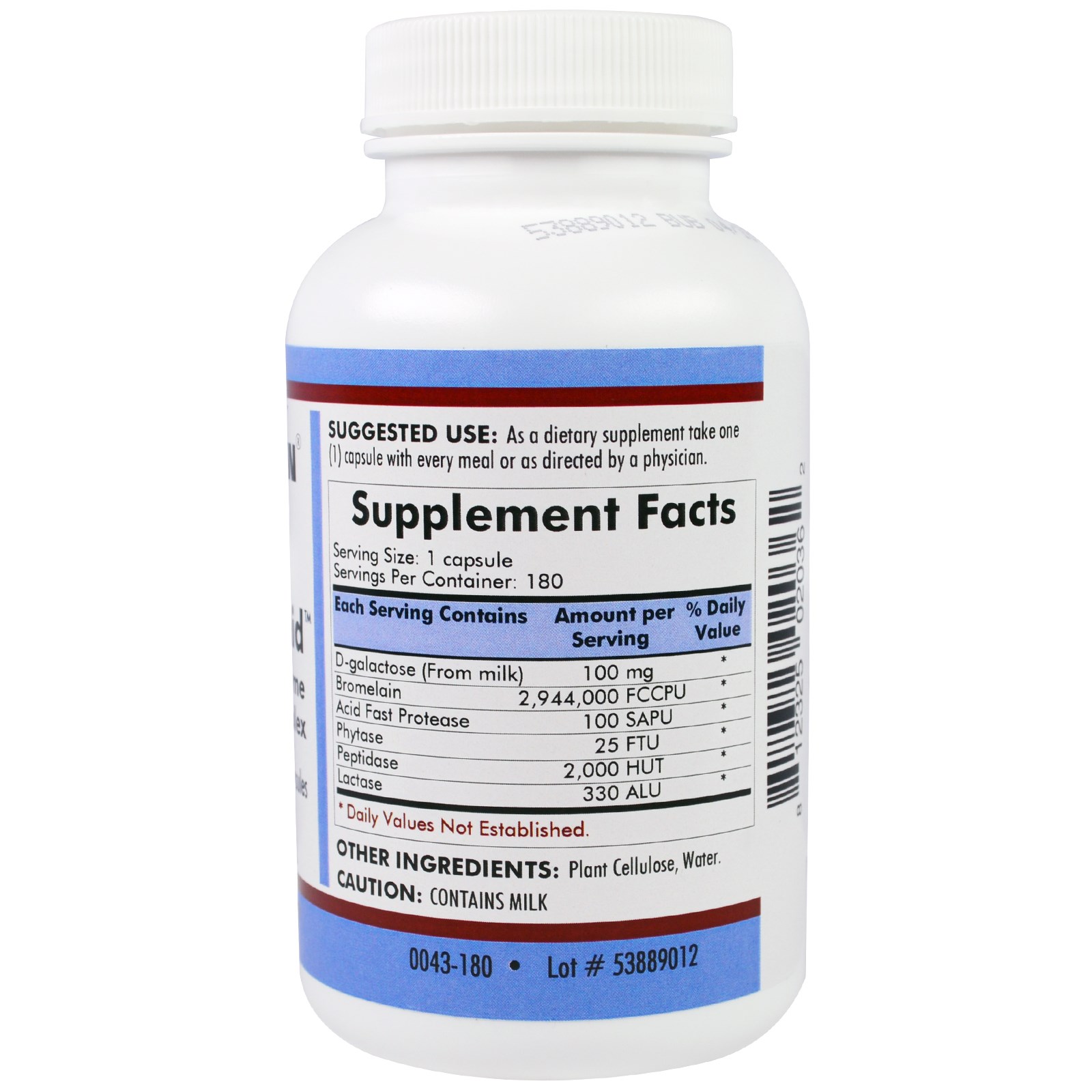 Kirkman Labs, EnzimAid, Complexo Multienzimático, 180 cápsulas - Imagem 2