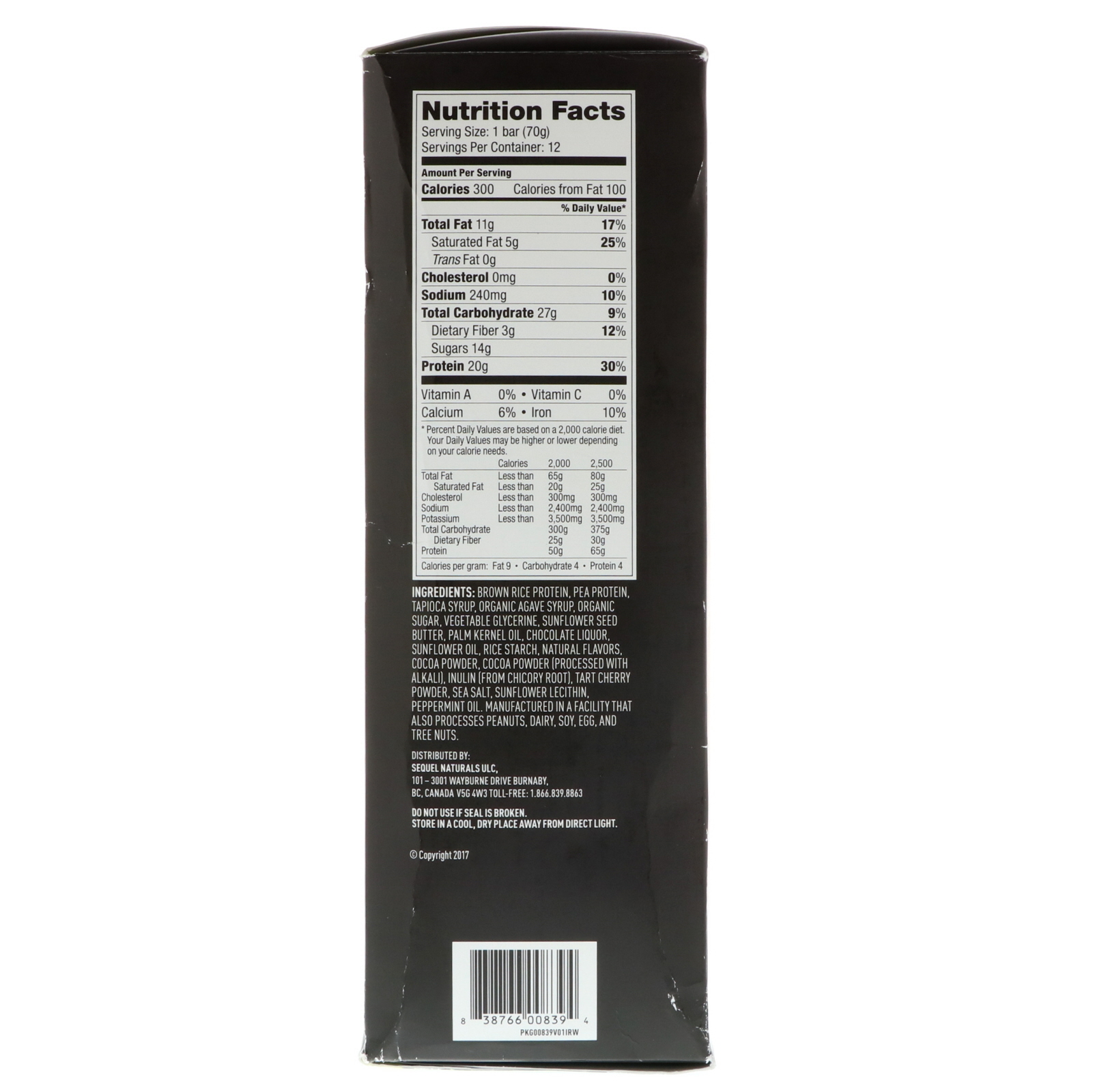 Vega, Esporte, Barra de Proteínas, Chocolate Crocante com Menta, 12 Barras, 2,5 oz (70 g) Cada - Imagem 3