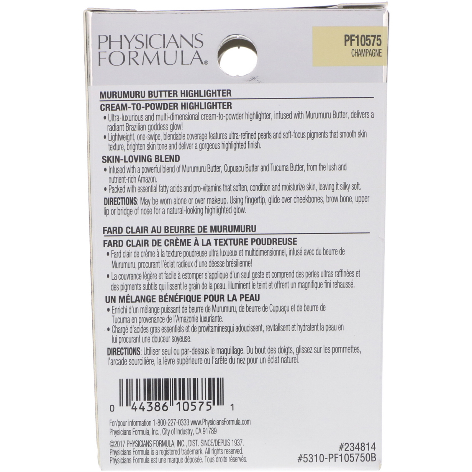 Physician's Formula, Inc., Butter Highlighter, Cream to Powder Highlighter, Champagne, 0.17 oz (5 g) - Imagem 3