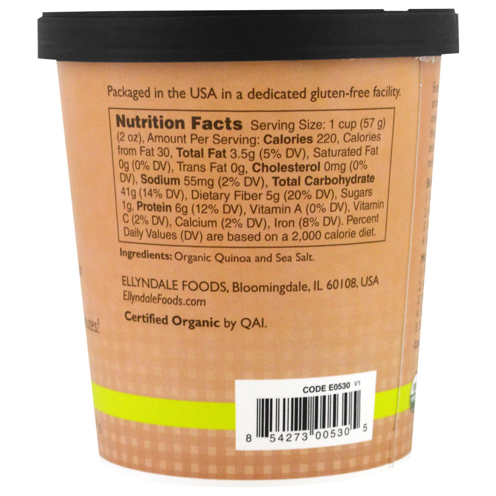 Now Foods, Quinoa Cups, Quinoa Orgânica, 2 oz (57g) - Imagem 2