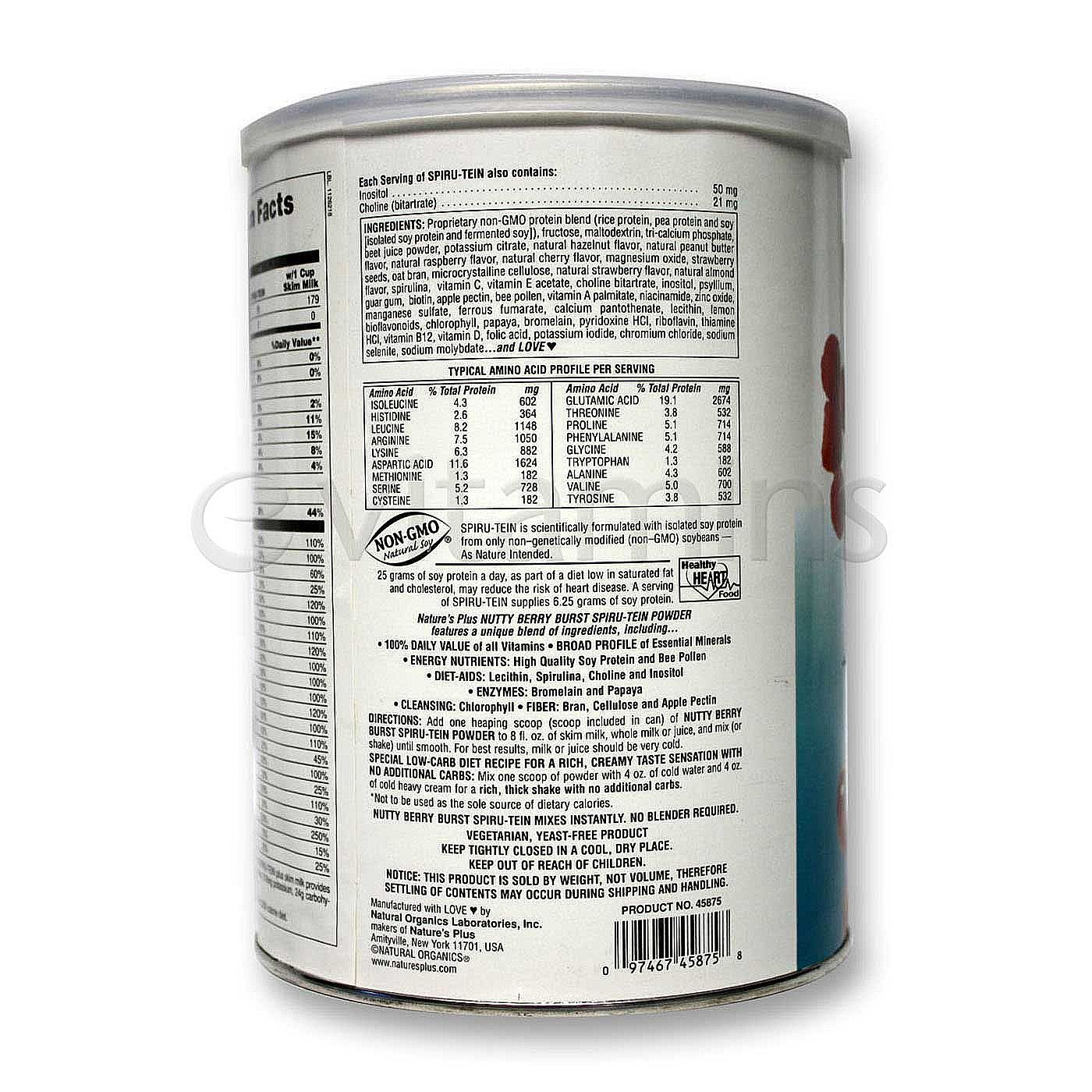 Nature's Plus Spiru-Tein Nutty Berry Explosão de 2 lbs,4 - Imagem 3