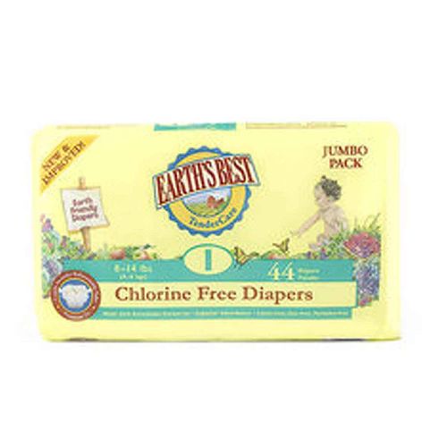 Earth's Best Cloro Fraldas Grátis 8 to 14 4 lbs4 Contagem - Tamanho 1