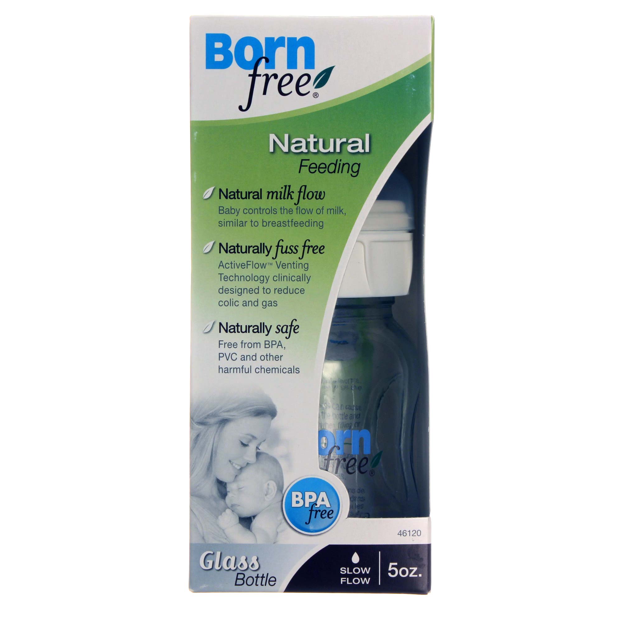 Born Free Wide Neck vidro Bebê Bottle 5 oz Bottle