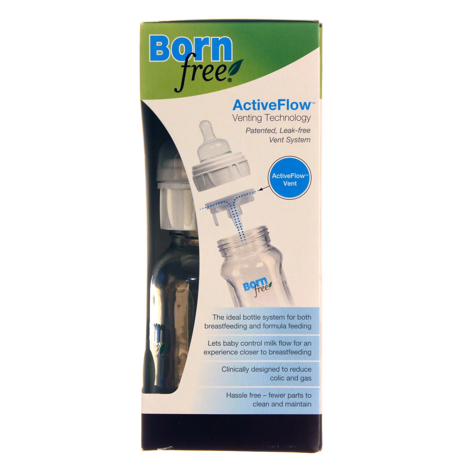 Born Free Wide Neck vidro Bebê Bottle 5 oz Bottle - Imagem 2