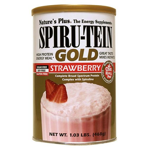 Nature's Plus Spiru-Tein Ouro Morango 1 lb,03
