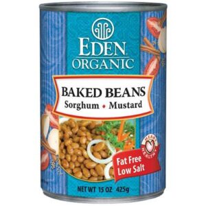 Eden Foods Baked Beans Orgânica (12 Pack) Sorgo e mostarda 12-15 Cans oz