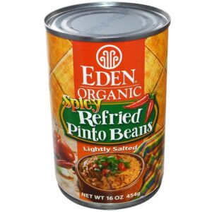 Eden Foods Refried Orgânica picantes Beans Pinto 16 onças