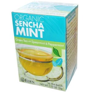 Eden Foods Orgânico Sencha Chá Verde Mint 16 Sacos