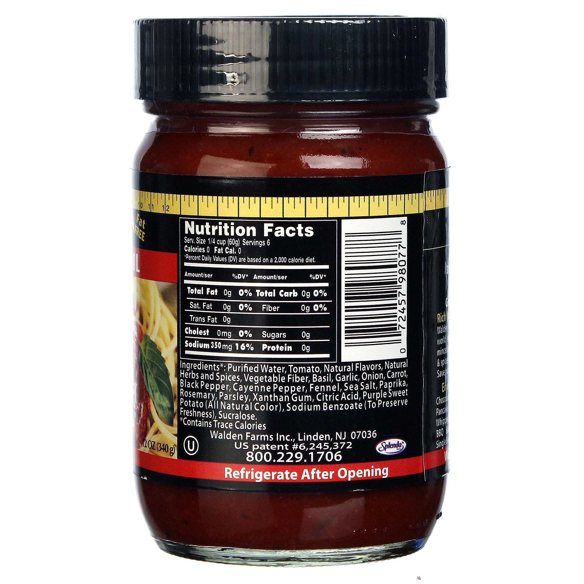 Walden Farms Tomate e manjericão Pasta Sauce 12 fl oz - Imagem 2