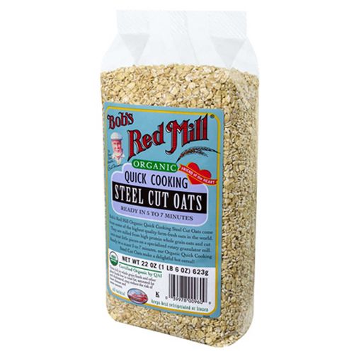 Bobs Red Mill Orgânico Rápida Aço corte cozinhar aveia (4 blocos) de 4 - 24 onças Bags