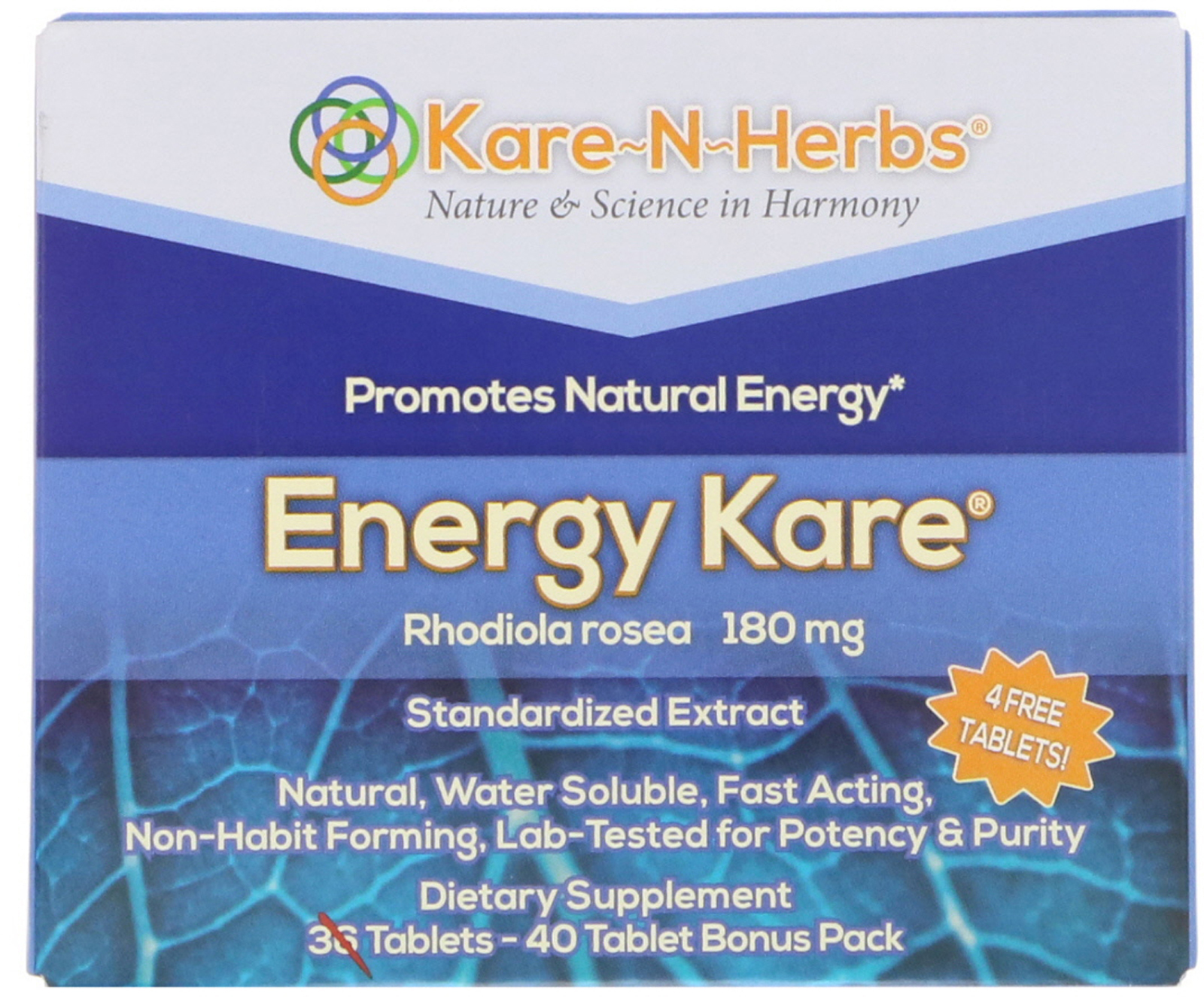 Kare n Herbs, Energy Kare, 40 Comprimidos