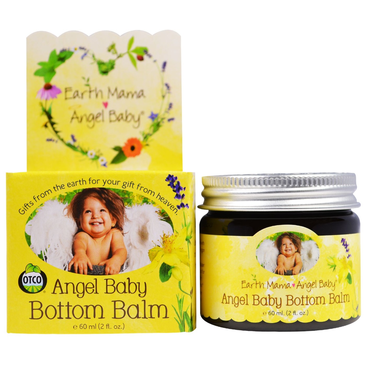 Earth Mama Angel Bebê Angel Bebê Balm inferior 2 fl oz