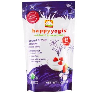 Yogis Happy Happy Bebê Mixed Berry 8 un. 1 oz/ 28 gr