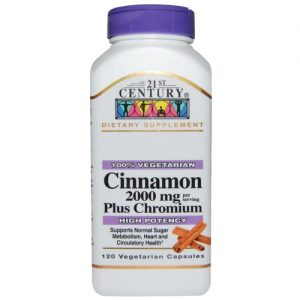 Comprar 21st century cinnamon mais chromium, 2000 mg - 120 cápsulas vegetarianas preço no brasil inflamação suplemento importado loja 1 online promoção - 2 de fevereiro de 2023