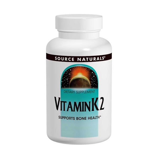 Source Naturals, Vitamina K2, 100 mcg, 60 comprimidos