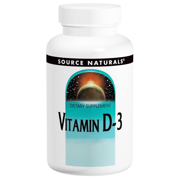 Source Naturals, Vitamina D-3, 400 UI, 200 tabletes
