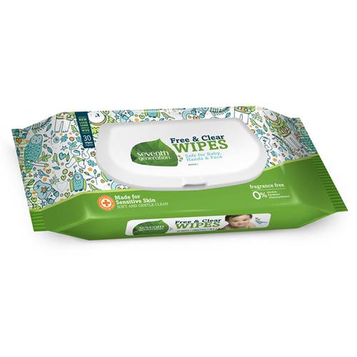 Seventh Generation Livre e Esclarecido Wipes 64 Wipes
