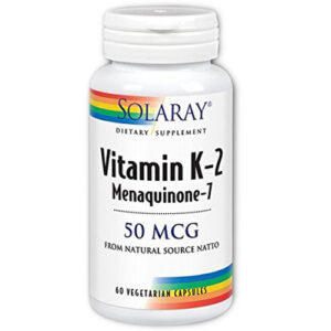Solaray Vitamina K-2 Menaquinone-7 - 50 mcg - 60 Cápsulas Vegetarianas