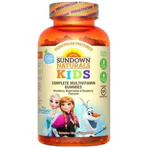 Sundown Naturals Complete Kids MultiVitaminas - Strawberry, Watermelon and Raspberry - 180 Gomas
