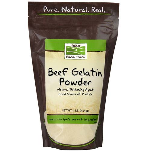 Beef Gelatina em Pó 100% Pura Now Foods 1 lb/ 454 gr