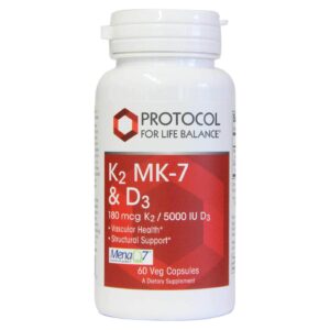 Protocol for Life Balance K2 MK-7 and D3 - 60 Veg Capsules