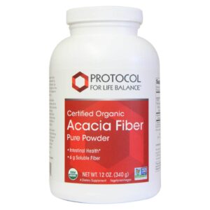 Protocol for Life Balance Certified Organic Acacia Fiber Pure Powder - 12 oz (340 g)