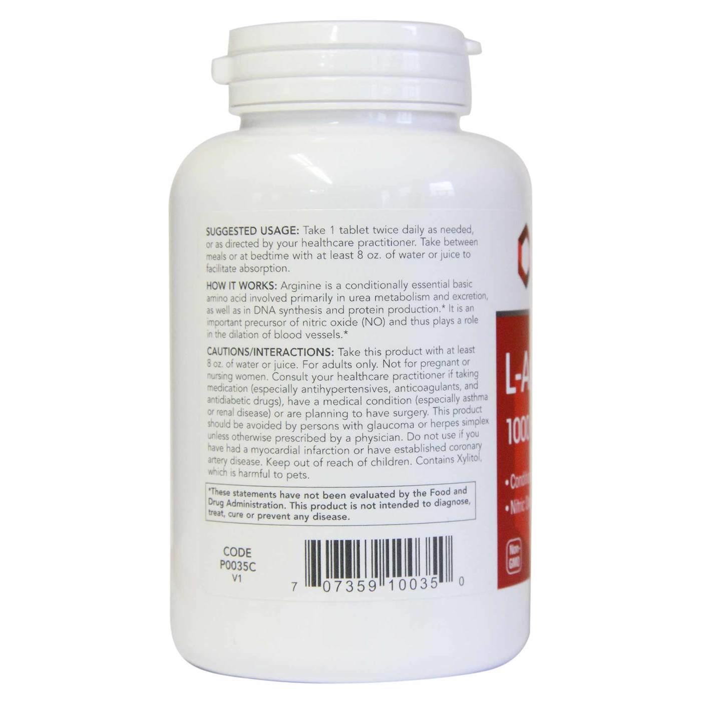 Protocol for Life Balance L- Arginine - 120 Tablets - Imagem 2