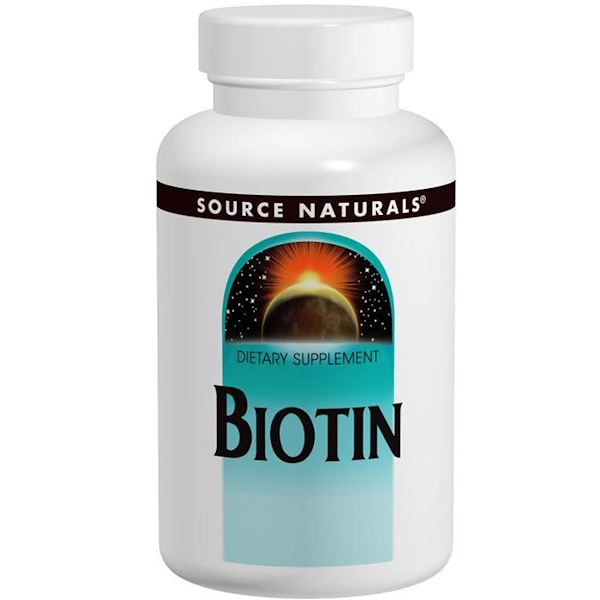 Source Naturals, Biotina, 5 mg, 120 tabletes