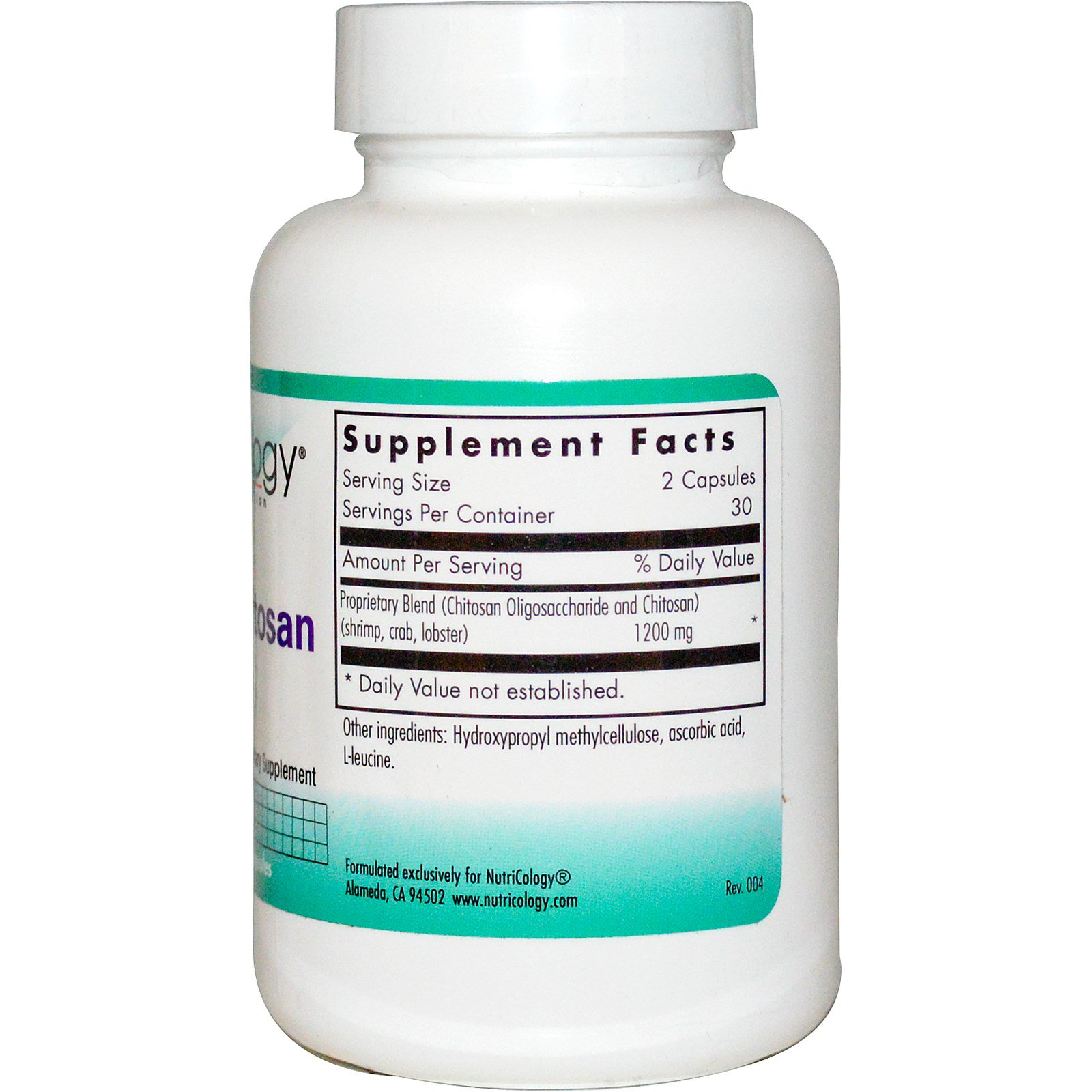 Nutricology, MicroChitosan, 60 Cápsulas Vegetarianas - Imagem 2