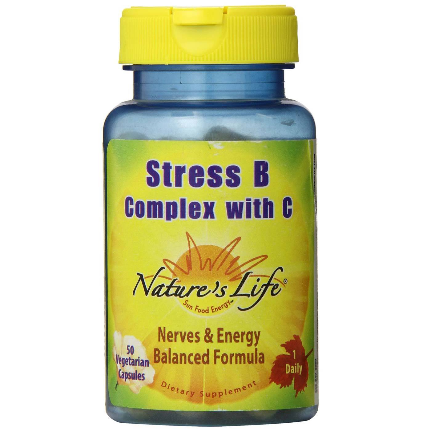 Nature's Life B Complexo EEstressee com C 50 Cápsulas Vegetarianas
