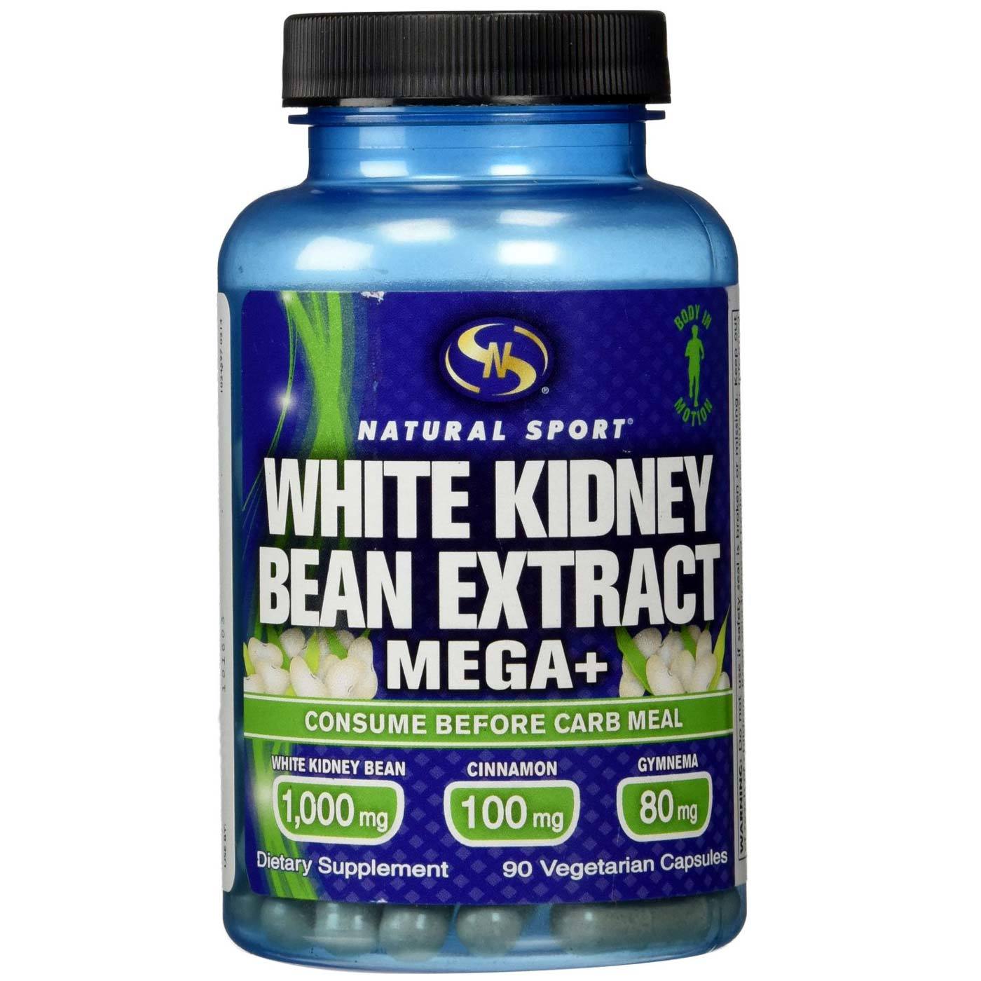 Natural Sport Rim feijão branco Extrair mega 90 Cápsulas Vegetarianas