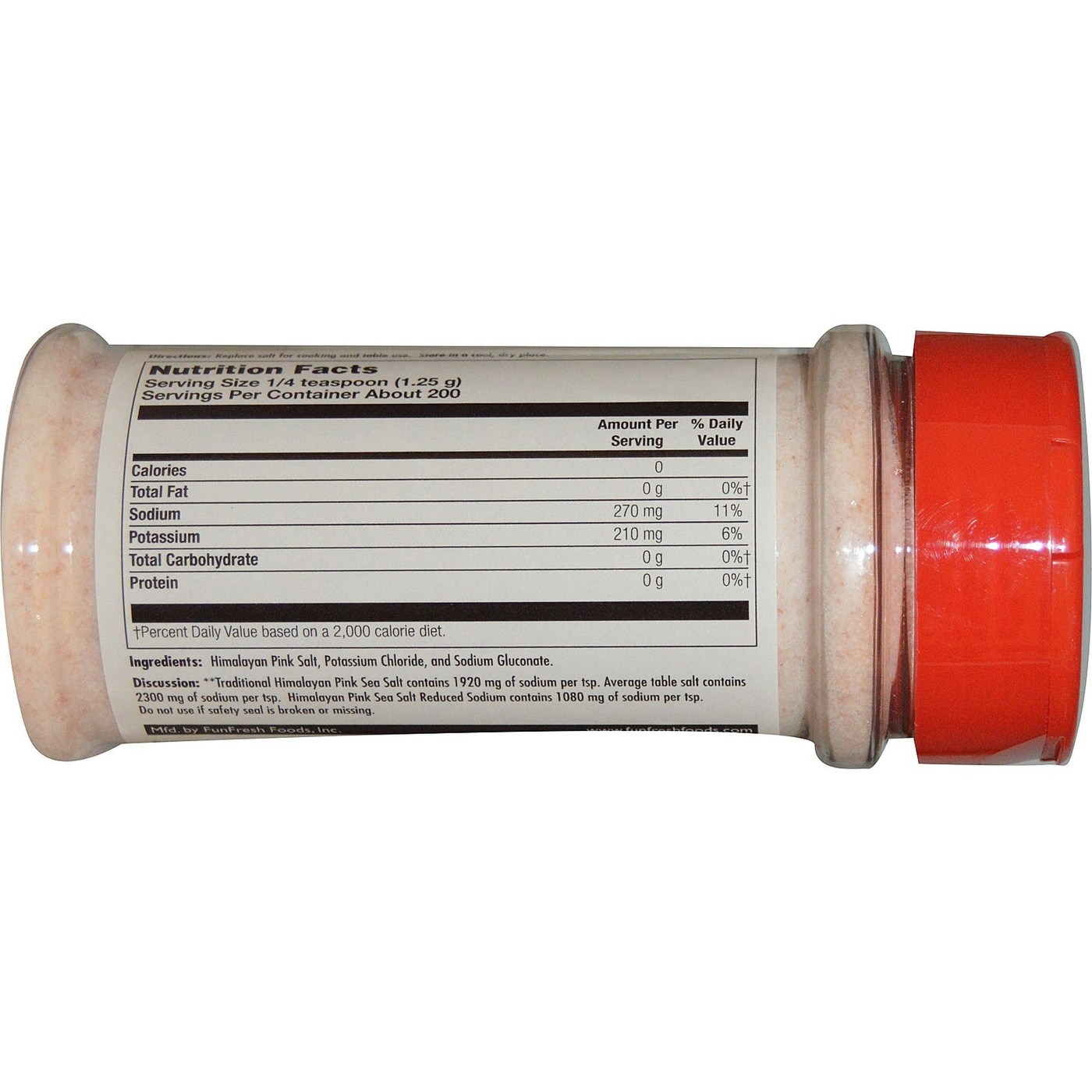 Sal Rosa do Himalaia Baixo teor de sódio FunFresh Foods 260ml - Imagem 2