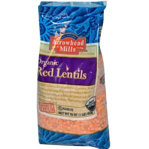Arrowhead Mills Lentilhas vermelhas 16 onças