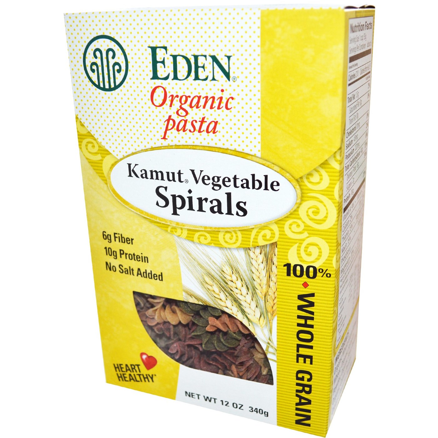 Eden Foods Kamut orgânica vegetal Espirais 12 onças