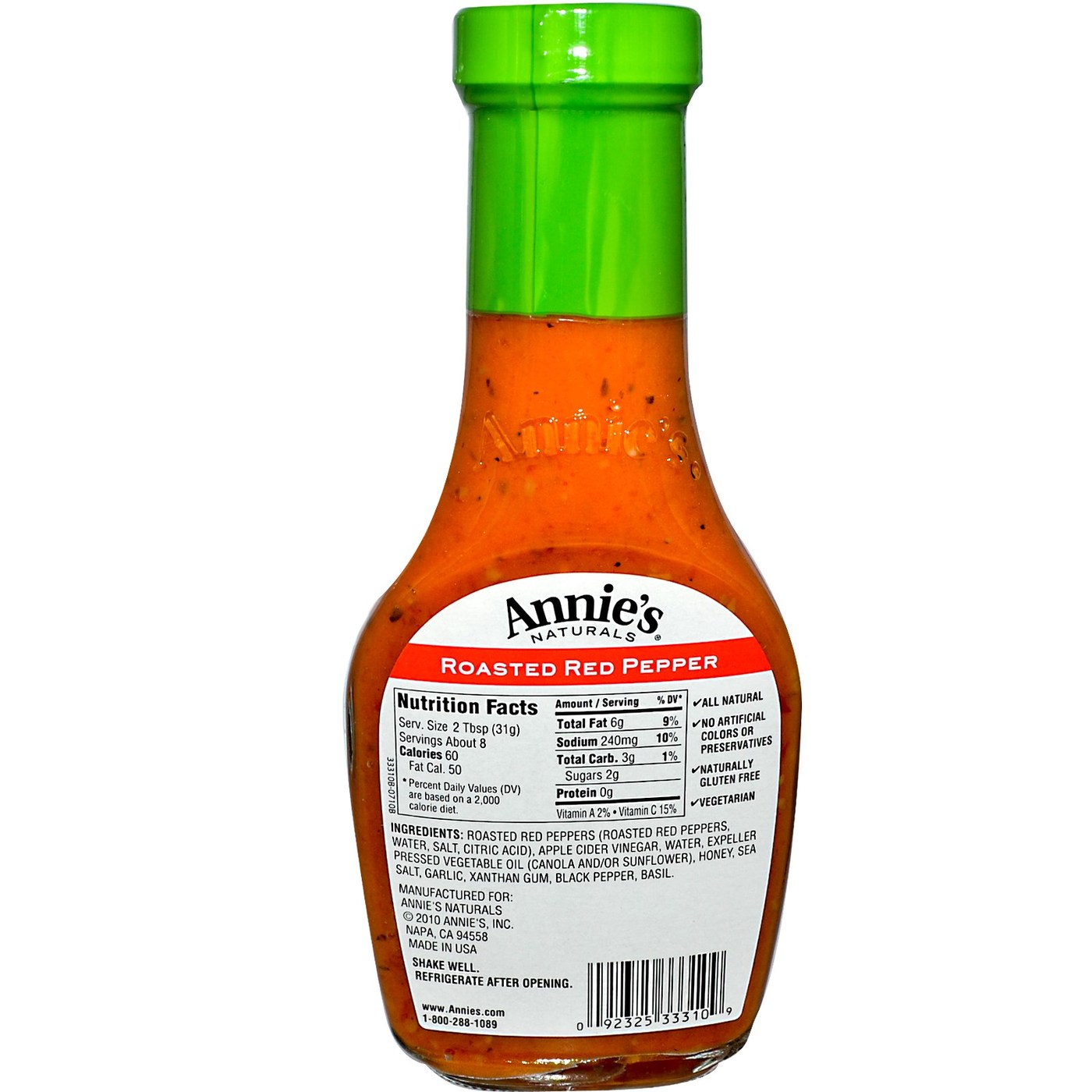 Annies Homegrown Natural Assado Red Pepper Vestir 8 fl oz - Imagem 2