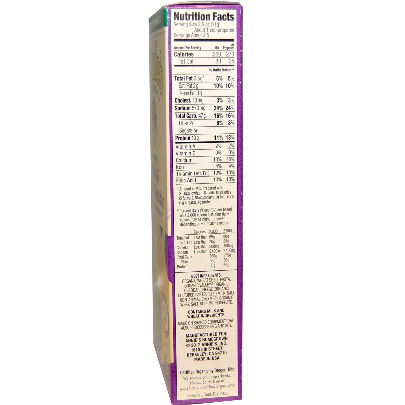 Annies Homegrown Shells orgânicos e branco Cheddar 6 onças - Imagem 2