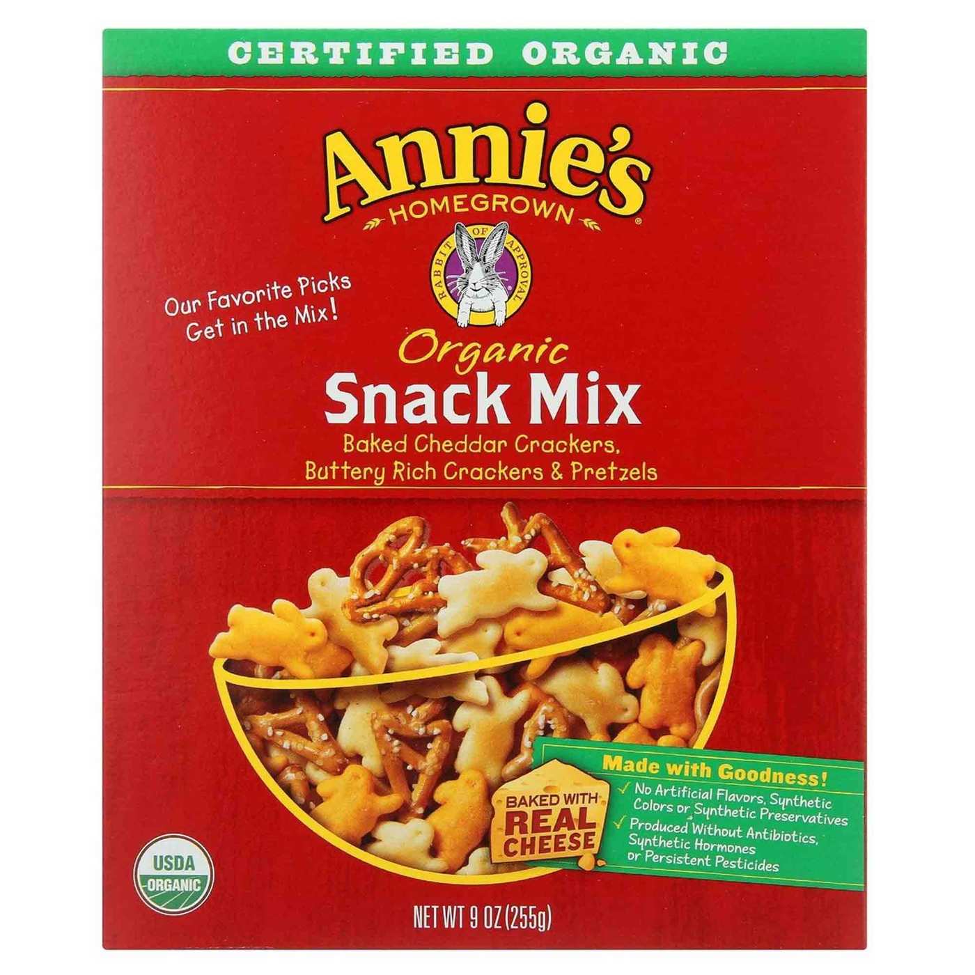 Annies Homegrown Snack Orgânica Mix Bunnies de original 1 - 9 oz Box