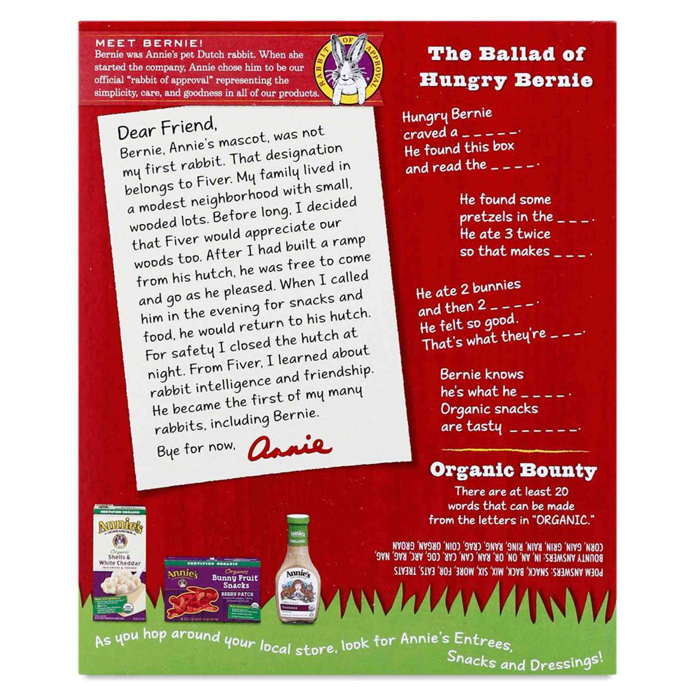 Annies Homegrown Snack Orgânica Mix Bunnies de original 1 - 9 oz Box - Imagem 3