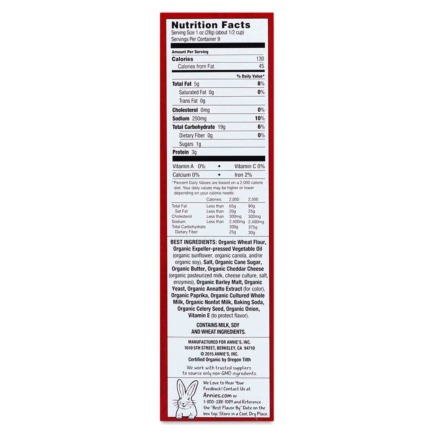 Annies Homegrown Snack Orgânica Mix Bunnies de original 1 - 9 oz Box - Imagem 5