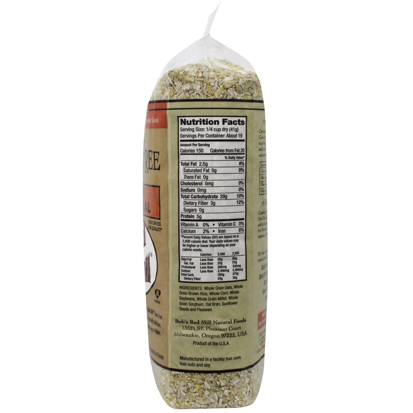 Bobs Red Mill 8 cereal quente (4 unidades) sem trigo 4-27 oz Bags - Imagem 2